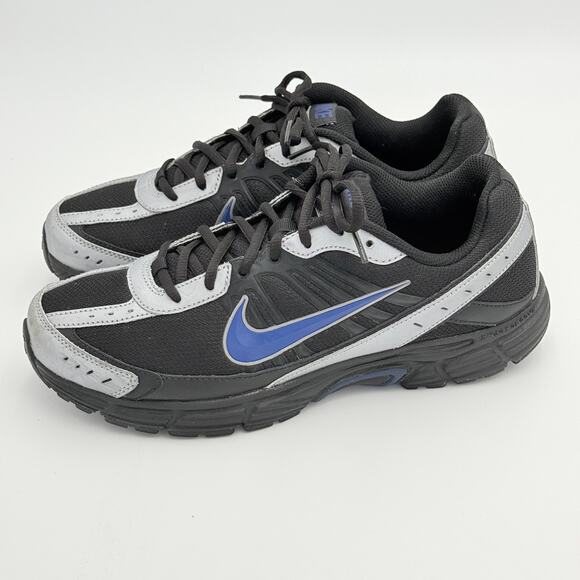 Nike Dart 9 Black Silver Blue Running Shoes Men\'s 8.5